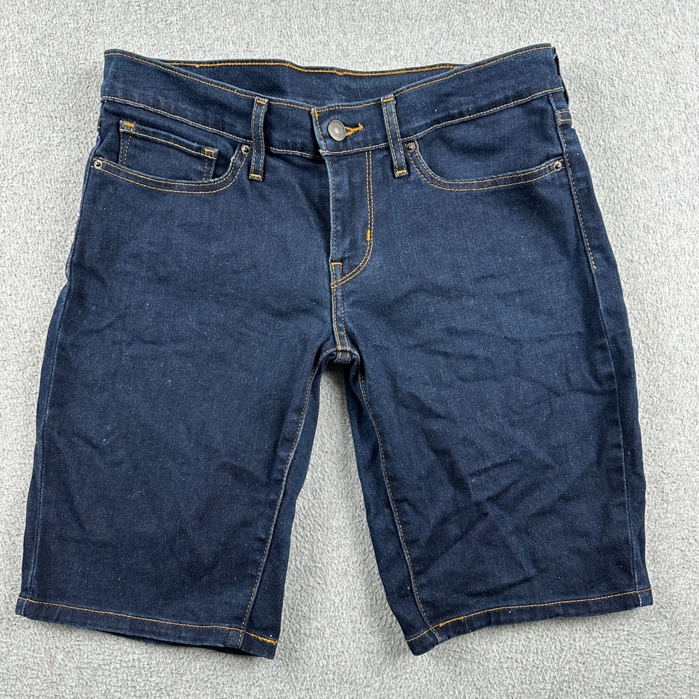 Levi's Shorts Womens 27 511 Dark Blue Denim Stretch Bermuda